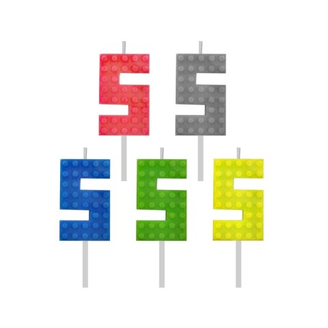 Świeczka urodzinowa Godan klocki numer 5 (7C-SUK5) Godan Świeczka urodzinowa Godan klocki numer 5 (7C-SUK5) Godan