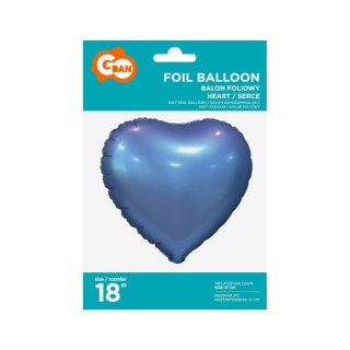 Balon foliowy Godan Serce matowe barwinek 18cal (BS-HMBR) Godan