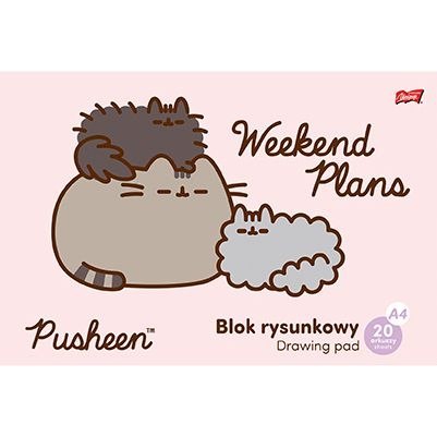 Blok rysunkowy Unipap Pusheen A4 biały 20k Unipap