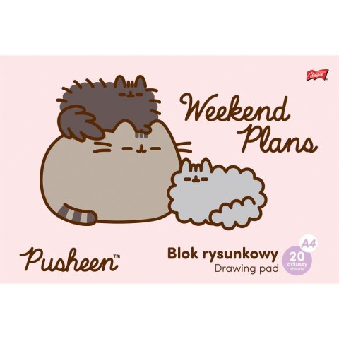 Blok rysunkowy Unipap Pusheen A4 biały 20k Unipap