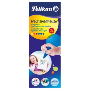 Kredki świecowe Pelikan Myszki 804073 6 kol. (400191643) Pelikan