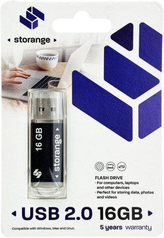 Pendrive Storange black 16GB (STORANPEN16GBBK2.0) Storange