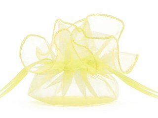 Organza Partydeco Woreczki z organzy, j. żółty, 26cm (1 op. / 20 szt.) (WRG6-084J) Partydeco