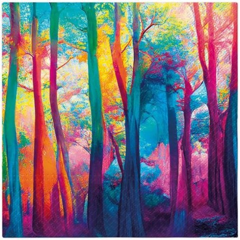 Serwetki Paw Colorful Magic Forest mix nadruk bibuła [mm:] 330x330 (SDL141700) Paw