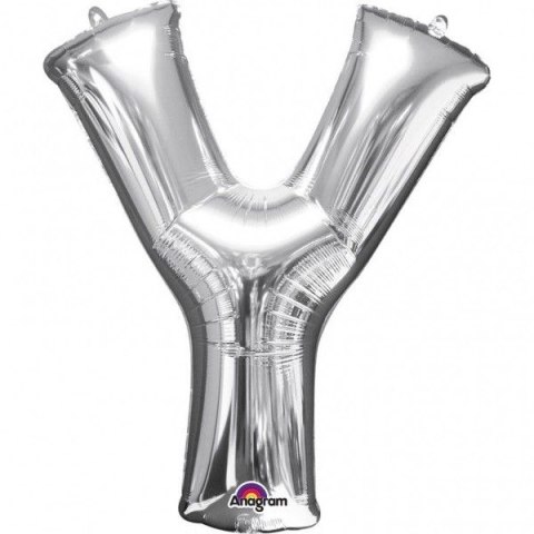 Balon foliowy Amscan balon mini literka y srebrna (3306001) Amscan Balon foliowy Amscan balon mini literka y srebrna (3306001) Amscan