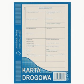 Druk offsetowy Michalczyk i Prokop O pap. Karta drogowa A5 80k. (815-3) Michalczyk i Prokop