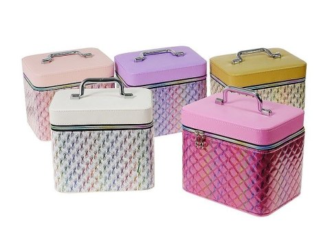Kuferek Adar M, walizka z lusterkiem, zapinany na zamek, 21x14x13cm (372931) Adar Kuferek Adar M, walizka z lusterkiem, zapinany na zamek, 21x14x13cm (372931) Adar