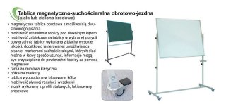 Tablica suchościeralna Wielkor obrotowo-jezdna [mm:] 1000x1500 Wielkor