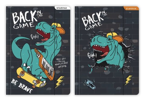 Teczka kartonowa na gumkę Skate Dino A4 mix Starpak (536505) Starpak Teczka kartonowa na gumkę Skate Dino A4 mix Starpak (536505) Starpak