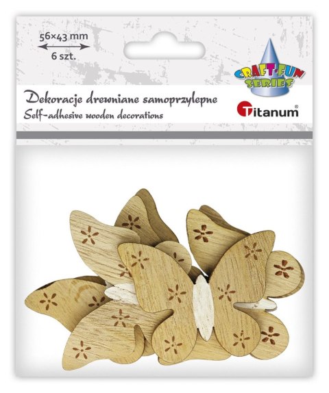 Ozdoba drewniana Titanum Craft-Fun Series motyle samoprzylepne (7509) Titanum Ozdoba drewniana Titanum Craft-Fun Series motyle samoprzylepne (7509) Titanum