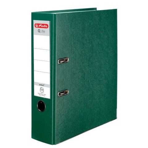 Segregator dźwigniowy Herlitz Q. file Standard 0011167434 A4 80mm zielony (300003086) Herlitz