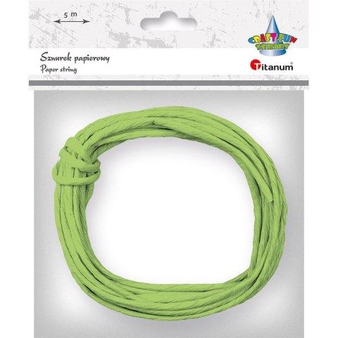 Sznurek Titanum Craft-Fun Series papierowy limonkowy 5m (G77) Titanum Sznurek Titanum Craft-Fun Series papierowy limonkowy 5m (G77) Titanum