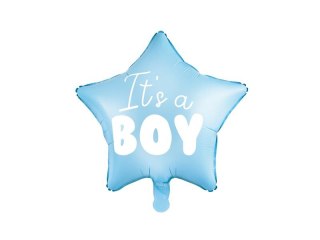 Balon foliowy Partydeco gwiazdka, niebieska Its a Boy 48 cm (FB22P-001J) Partydeco