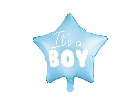 Balon foliowy Partydeco gwiazdka, niebieska Its a Boy 48 cm (FB22P-001J) Partydeco