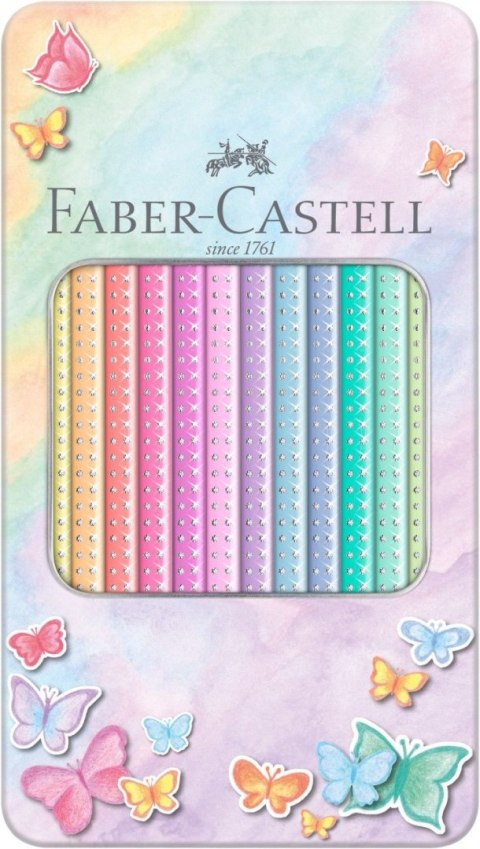 Kredki ołówkowe Faber Castell Sparkle pastelowe 12 kol. (201910 FC) Faber Castell