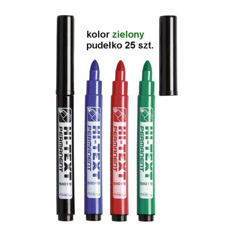 Marker permanentny Fibracolor Hi-Text Midi 580/PB, zielony 6,0mm okrągła końcówka Fibracolor