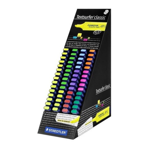 Zakreślacze Staedtler Textsurfer Classic S 364 mix kolorów display 60 szt. (CA60) Staedtler