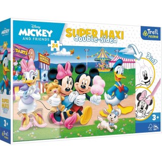 Puzzle Trefl Disney Standard Super maxi Mickey w wesołym miasteczku 24 el. (41005) Trefl