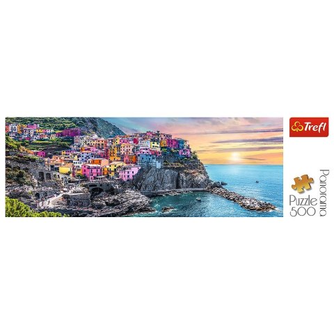 Puzzle Trefl Vernazza o zachodzie słońca, Włochy 500 el. (29516) Trefl