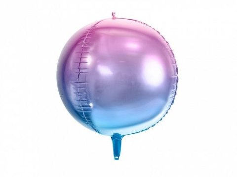 Balon foliowy Partydeco Kula ombre, fioletowo-niebieski, 35cm 14cal (FB39-014) Partydeco