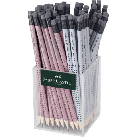 Ołówek Faber Castell Grip srebrny/różowy B (217272 FC) Faber Castell