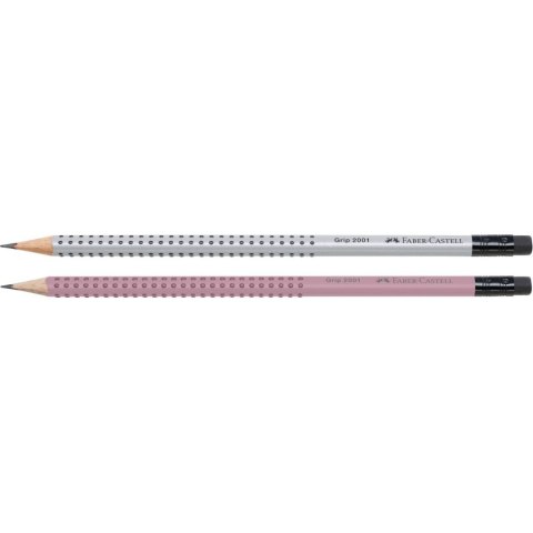 Ołówek Faber Castell Grip srebrny/różowy B (217272 FC) Faber Castell