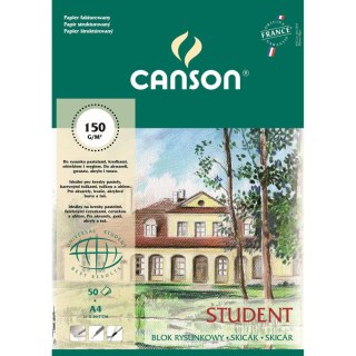 Blok rysunkowy Canson Student A4 biały 150g 50k (400084732) Canson