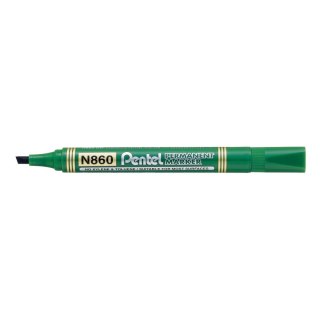 Marker permanentny Pentel zielony 1,2-4,5mm ścięta końcówka Pentel