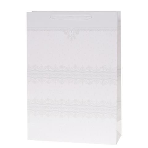 Torba prezentowa Rozette torebka lux brok Biała A5 [mm:] 180x230x 100 (5907354048489) Rozette