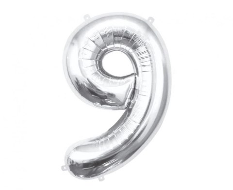 Balon foliowy Godan Cyfra 9, srebrna, 85 cm (BC-HSR9) Godan Balon foliowy Godan Cyfra 9, srebrna, 85 cm (BC-HSR9) Godan