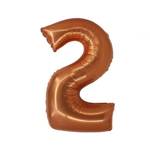 Balon foliowy Godan matowa cyfra 2, miedziane (CH-SMD2) Godan Balon foliowy Godan matowa cyfra 2, miedziane (CH-SMD2) Godan
