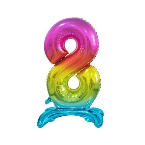 Balon gumowy Godan Beauty&Charm cyfra stojąca tęczowa kolorowa 750mm 30cal (BC-AST8) Godan Balon gumowy Godan Beauty&Charm cyfra stojąca tęczowa kolorowa 750mm 30cal (BC-AST8) Godan