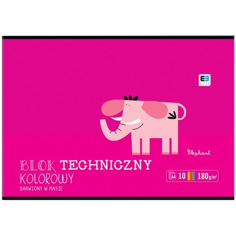 Blok techniczny Interdruk B&B KIDS A4 mix 180g 10k (BLTKA4LUXB&B) Interdruk