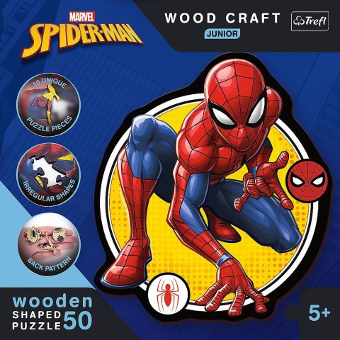 Puzzle Trefl Spiderman Drewniane Moc 50 el. (20204) Trefl Puzzle Trefl Spiderman Drewniane Moc 50 el. (20204) Trefl