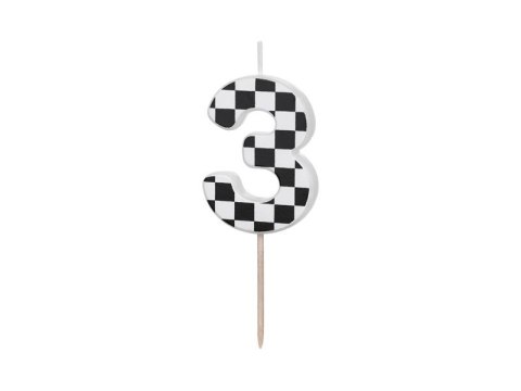 Świeczka urodzinowa Partydeco Cyferka 3, 5.5 cm, mix (SCU7-3) Partydeco Świeczka urodzinowa Partydeco Cyferka 3, 5.5 cm, mix (SCU7-3) Partydeco