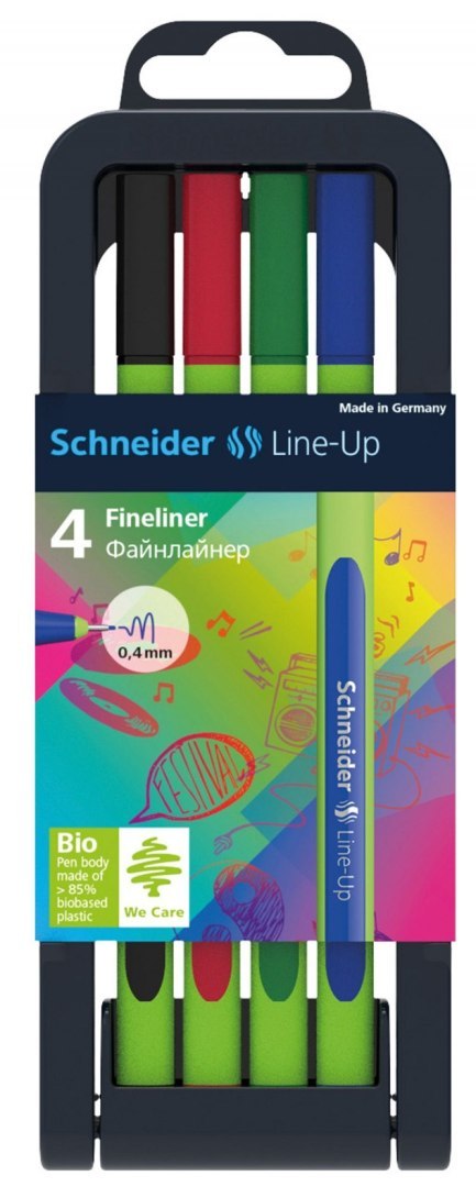 Cienkopis Schneider Line-Up mix 0,4mm 4kol. (SR191094) Schneider Cienkopis Schneider Line-Up mix 0,4mm 4kol. (SR191094) Schneider