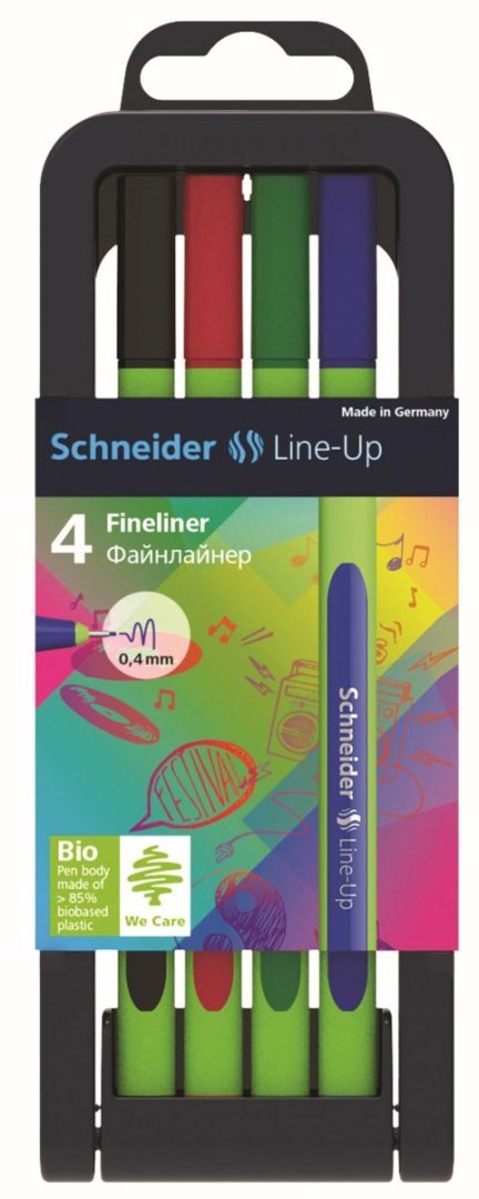 Cienkopis Schneider Line-Up mix 0,4mm 4kol. (SR191094) Schneider Cienkopis Schneider Line-Up mix 0,4mm 4kol. (SR191094) Schneider