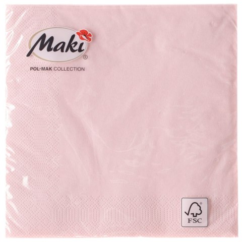 Serwetki Pol-mak różowy papier [mm:] 330x330 (37) Pol-mak