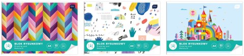 Blok rysunkowy Interdruk A4 biały 80g 20k [mm:] 210x297 (BLR) Interdruk