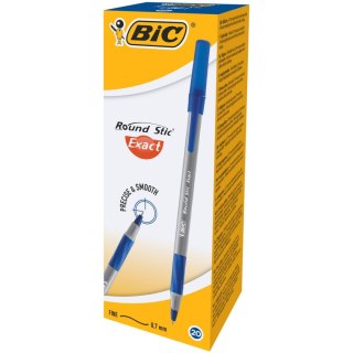 Długopis olejowy Bic Round Stic Exact niebieski 0,7mm (918543) Bic