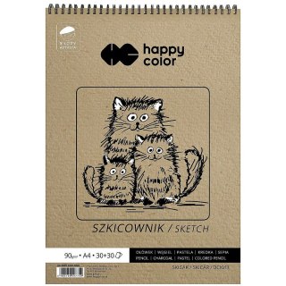 Blok artystyczny Happy Color szkicownik młody artysta A4 80g 60k (HA 3809 2030-M60) Happy Color