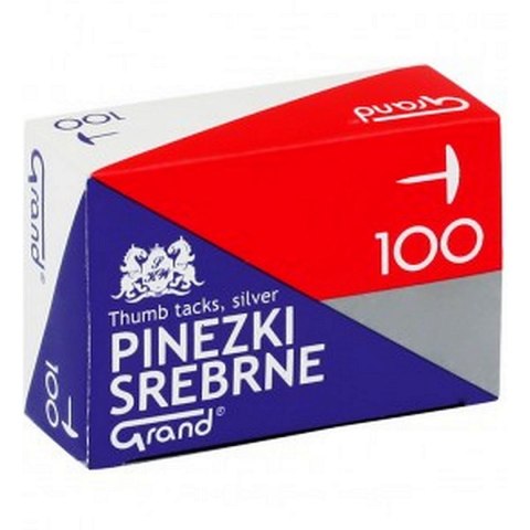 Pinezki Grand kolor: srebrny 100 szt (S100) Grand