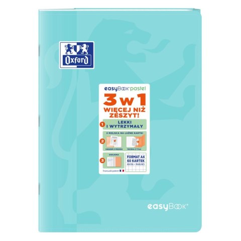 Zeszyt Oxford EASYBOOK PASTEL A4 60k. 90g krata (400161237) Oxford Zeszyt Oxford EASYBOOK PASTEL A4 60k. 90g krata (400161237) Oxford