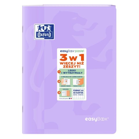 Zeszyt Oxford EASYBOOK PASTEL A4 60k. 90g krata (400161237) Oxford Zeszyt Oxford EASYBOOK PASTEL A4 60k. 90g krata (400161237) Oxford
