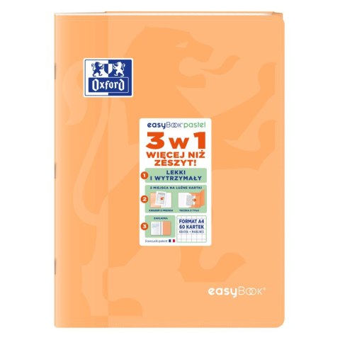 Zeszyt Oxford EASYBOOK PASTEL A4 60k. 90g krata (400161237) Oxford Zeszyt Oxford EASYBOOK PASTEL A4 60k. 90g krata (400161237) Oxford