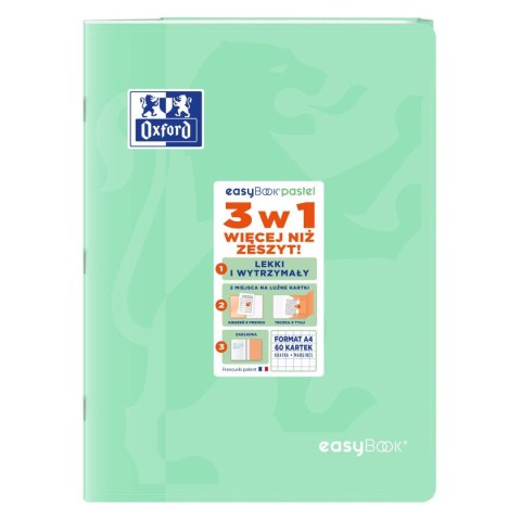 Zeszyt Oxford EASYBOOK PASTEL A4 60k. 90g krata (400161237) Oxford Zeszyt Oxford EASYBOOK PASTEL A4 60k. 90g krata (400161237) Oxford