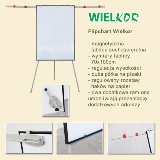 Tablica flipchart Wielkor z ramionami [mm:] 700x1000 Wielkor