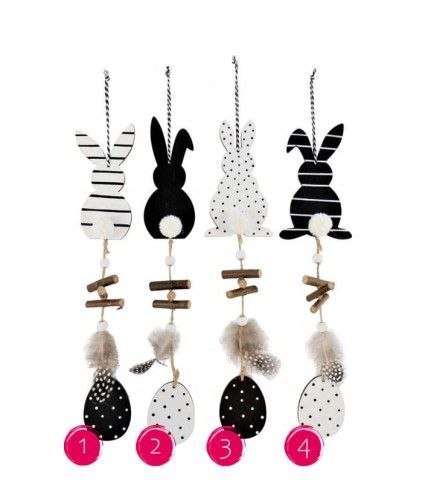 Ozdoba wielkanocna Arpex Drewniana zawieszka wielkanocna Glamour (WN9395) Arpex Ozdoba wielkanocna Arpex Drewniana zawieszka wielkanocna Glamour (WN9395) Arpex