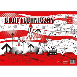 Blok techniczny Protos A3 biały 190g 10k Protos