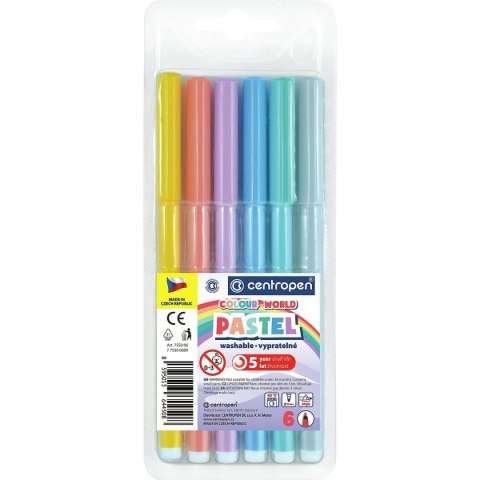 Flamaster Centropen pastel 6 kol. (775500609) Centropen